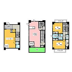 密柑山レジデンス東棟 2LDKの間取図画像