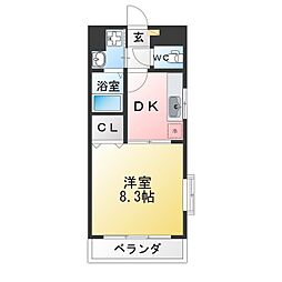 ウィスラー円山 1DKの間取図画像