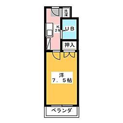 カーサノア八事第12高峰ビル 1Kの間取図画像