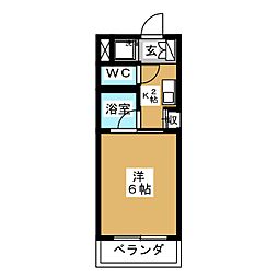 シーズンコート塩釜駅前 1Kの間取図画像