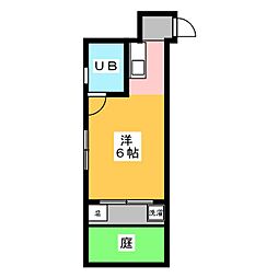 フォレスト伊勝町 ワンルームの間取図画像