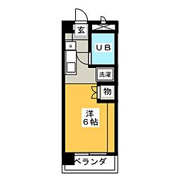 ハイム伊勝 ワンルームの間取図画像
