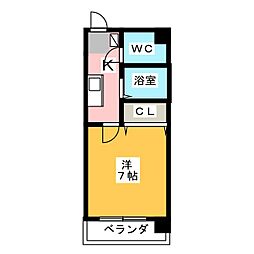 パティオ2 1Kの間取図画像
