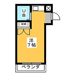 メゾン・ド・スクワール ワンルームの間取図画像