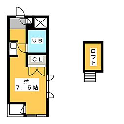 ESPACEA ワンルームの間取図画像