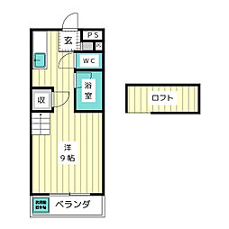ラ.フォーレ駒方 ワンルームの間取図画像
