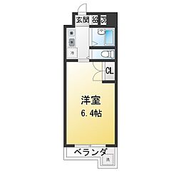 パティオ101 1Kの間取図画像
