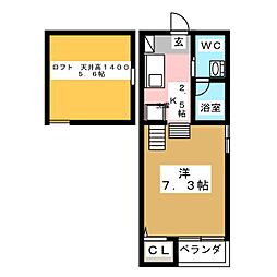 BWフラット ワンルームの間取図画像