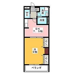 プロビデンス杁中 1DKの間取図画像