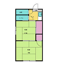 旗西荘 202 ｜ 愛知県名古屋市熱田区旗屋２丁目14-4（賃貸アパート2K・2階・25.57㎡） その2