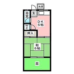 すみれ荘 1DKの間取図画像