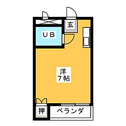 パール熱田 ワンルームの間取図画像