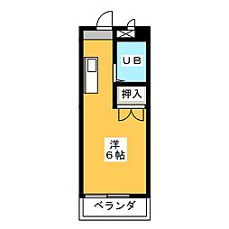 サンシティー西郊 ワンルームの間取図画像