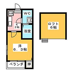 ノアージュ 1Kの間取図画像