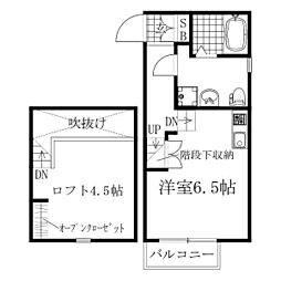 ル・ココン白水町 ワンルームの間取図画像