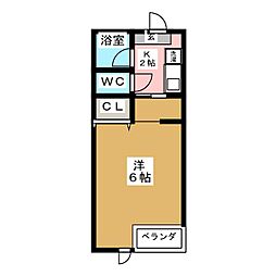 レオプレジオ 1Kの間取図画像