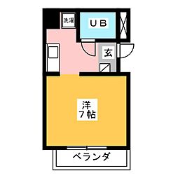 オオタ明野ビル ワンルームの間取図画像