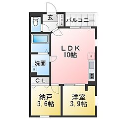 DEVELD西又兵ヱ 1SLDKの間取図画像