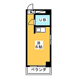 プレスイン神宮 ワンルームの間取図画像