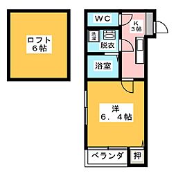 グリーンリーフ豊田本町 1Kの間取図画像