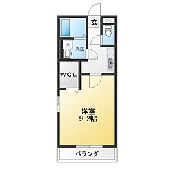 プレンティーMiO 1Kの間取図画像