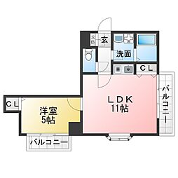 ベラビスタ柴田 1LDKの間取図画像