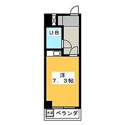 菱田ビル ワンルームの間取図画像