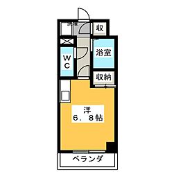 スペーシア堀田 ワンルームの間取図画像