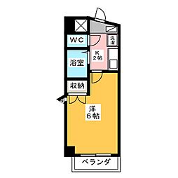 ハイム金山南 1Kの間取図画像