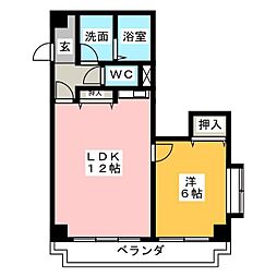 ベラビスタ柴田 1LDKの間取図画像