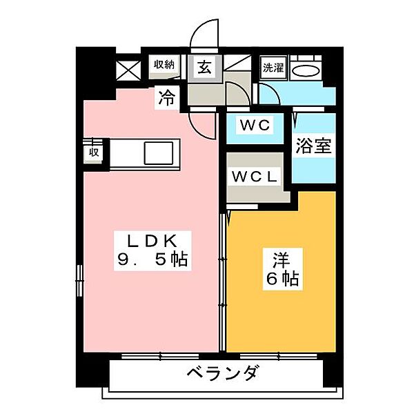 ＹＳ上前津 ｜愛知県名古屋市中区千代田２丁目(賃貸マンション1LDK・2階・42.14㎡)の写真 その2