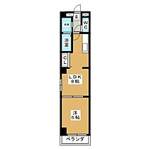 フォレスト2001  ｜ 愛知県名古屋市中区新栄１丁目（賃貸マンション1LDK・6階・37.78㎡） その2