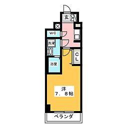 S-RESIDENCE東別院 1Kの間取図画像