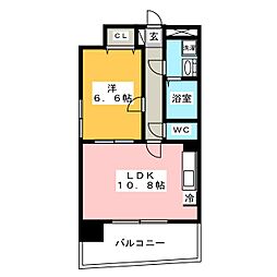ラファサード 1LDKの間取図画像