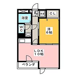 アーバングレイファースト 1LDKの間取図画像
