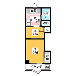 第2正木ビル 2Kの間取図画像