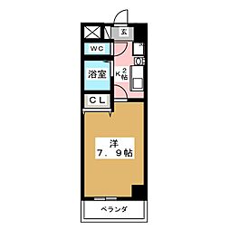 アーバネス金山 1Kの間取図画像