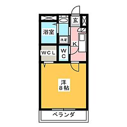 willDo金山正木 1Kの間取図画像