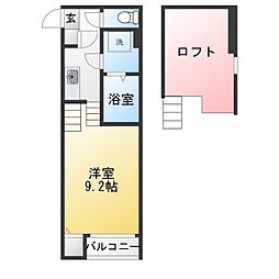 メゾン・ド・クレイン 1Kの間取図画像