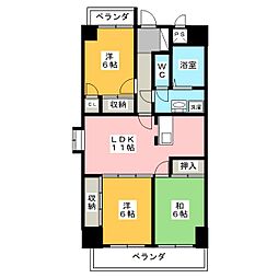 クレアコート吹上 3LDKの間取図画像