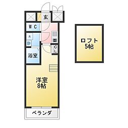 エステムコート名古屋・栄デュアルレジェンド 1Kの間取図画像