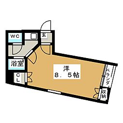 ベストビル 1Kの間取図画像