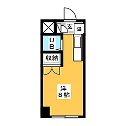 サンシャワーハウス ワンルームの間取図画像