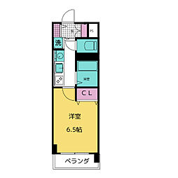 プレサンス新栄デコール 1Kの間取図画像