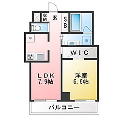SLR吹上 1LDKの間取図画像