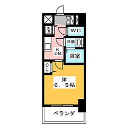 プレサンス大須プライマル 1Kの間取図画像