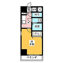 リアライズ松原 1Kの間取図画像