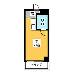 アーバンポイントフジミ ワンルームの間取図画像