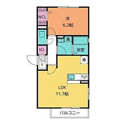 ヴィラージュARK 1LDKの間取図画像