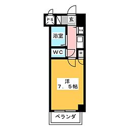 千早ベストビル 1Kの間取図画像